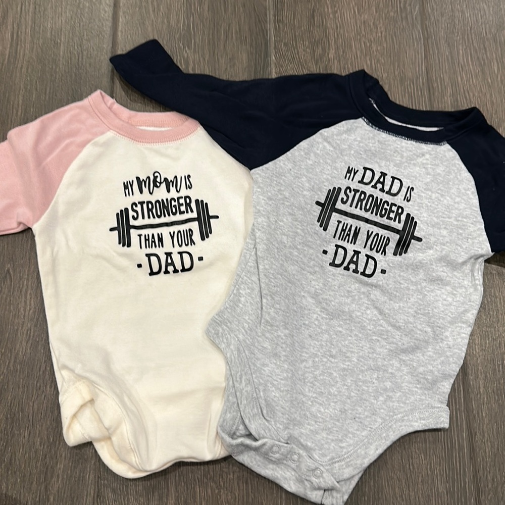 Boy/girl twin onesie